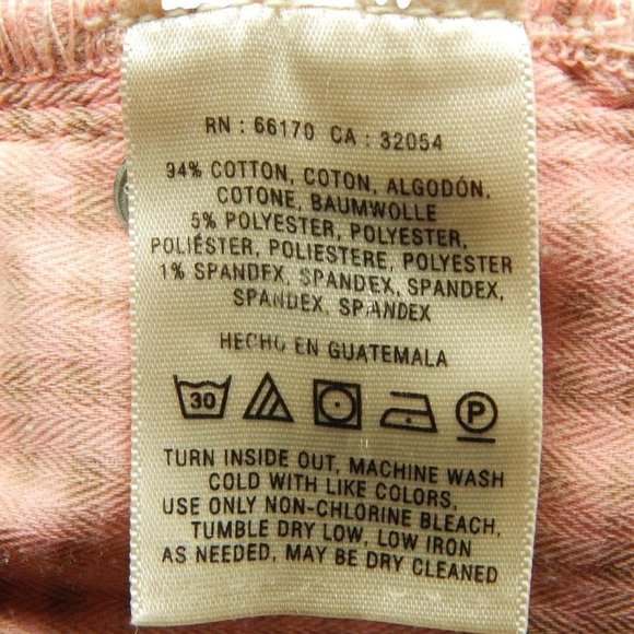 Pilcro and Letterpress No. 27 Mid Rise Shorts Pink Women's Pink Size 27 - Picture 7 of 13